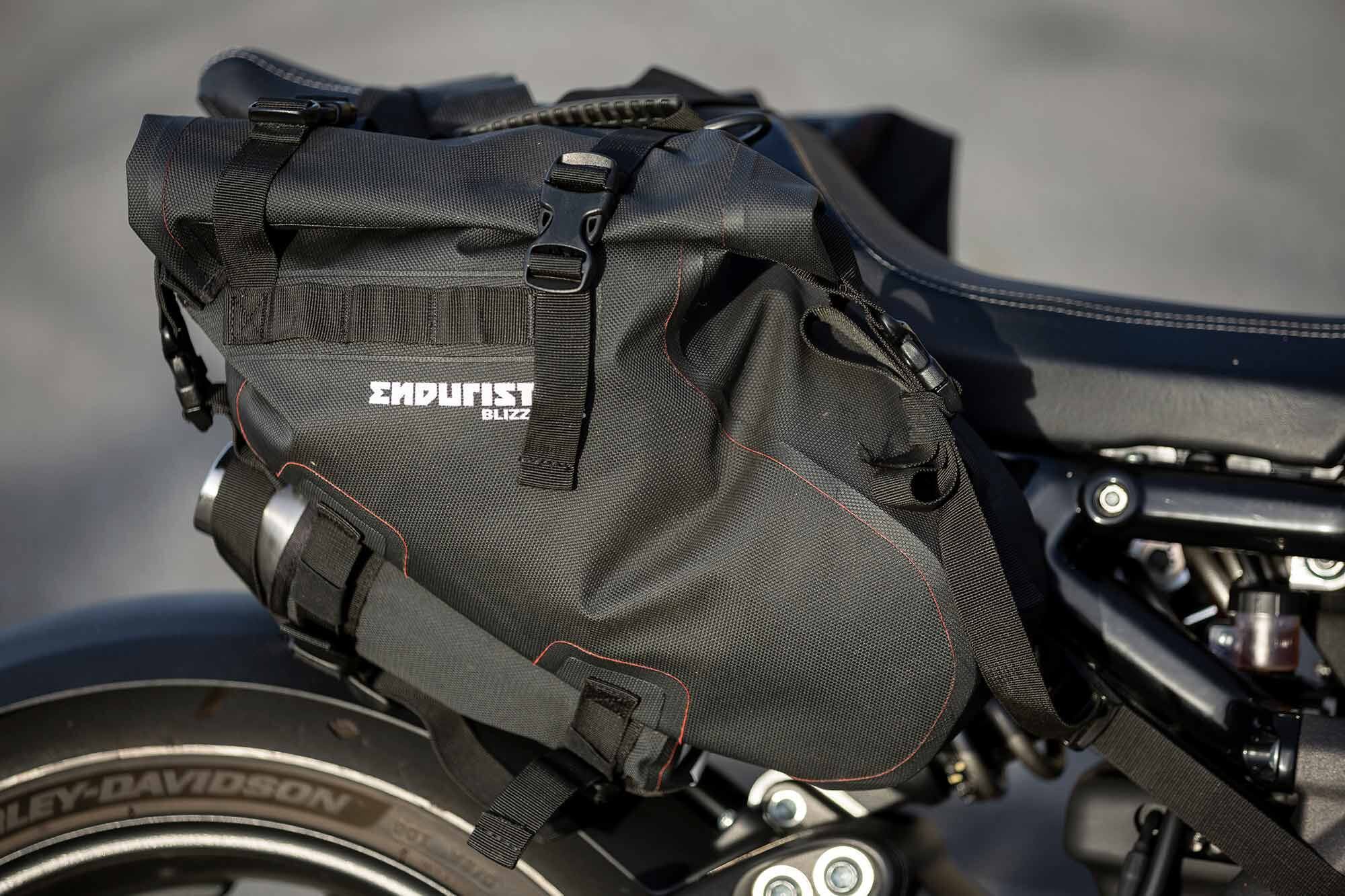 Blizzard saddlebags from Enduristan fit the LiveWire One like they were made for it and provided much-needed storage on our journey.