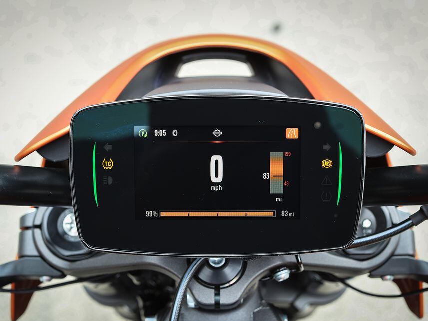 2020 Harley-Davidson LiveWire electric dashboard.