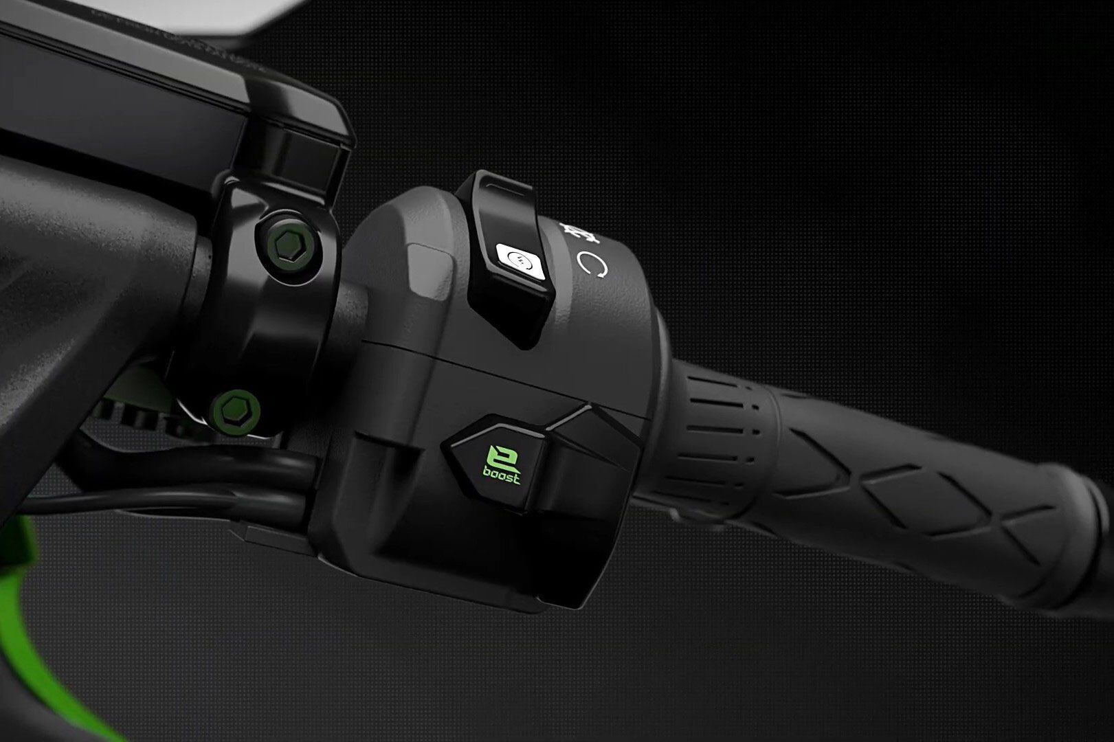 The patented eBoost button combines internal-combustion power and electric power to deliver maximum output.