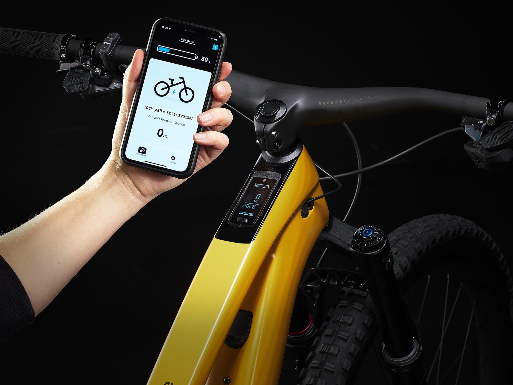 Riders can also get ride data from the Trek Central app.
