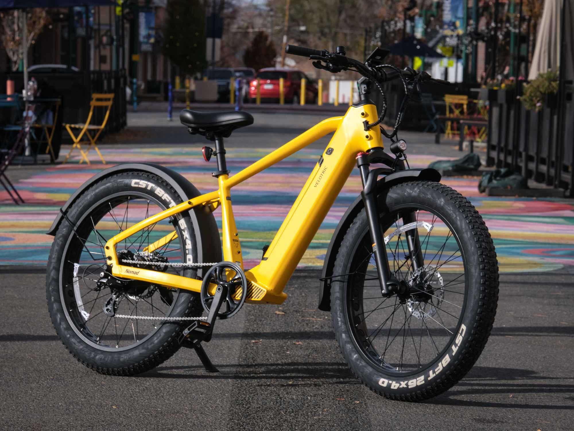 Just about everything is big about the Velotric Nomad 1, starting with its 4-inch-wide fat tires.